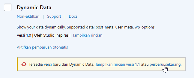 Update Dynamic Data